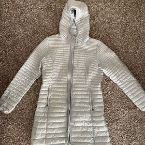Patagonia Lightweight Hooded Fiona Parker Silver Platinum Fall 2015 Large